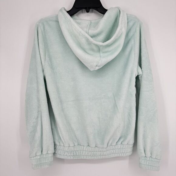 New Balance Girls Large 14/16 Hooded Pullover 100% Polyester Light Green - Picture 2 of 5